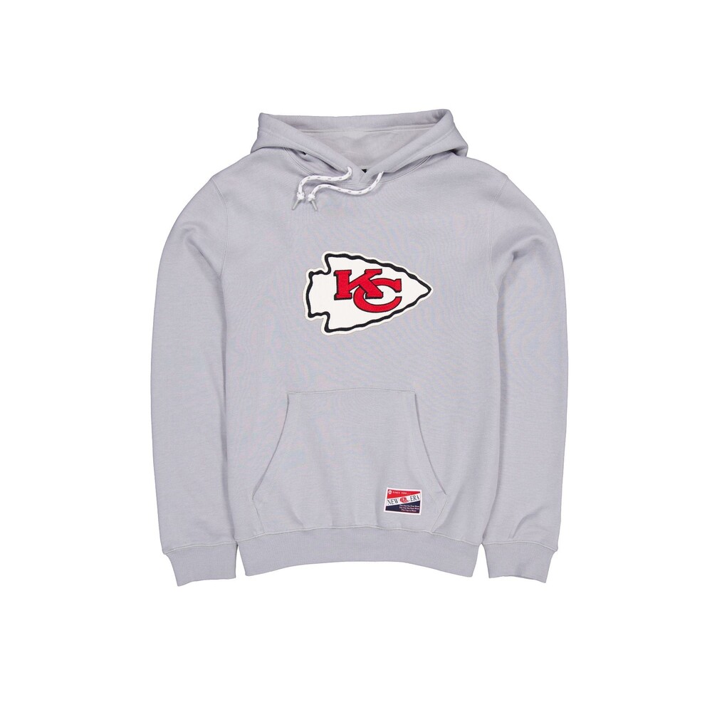 New Era Kansas City Chiefs Throwback Gray Hoodie - Size L